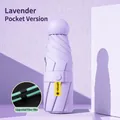 Compact lavender pocket umbrella with UPF50+ protection and reinforced fiber frame - Lavender Purple (Double Keel)