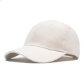Minimalist cream white cotton baseball cap with adjustable strap and curved brim - Off White