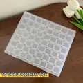 Transparente Schmuck-Organizer-Box mit 56 Fächern für Perlen und kleine Accessoires - 56 Fächer / Transparent