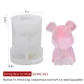 Silicone sitting bear ice mold for coffee and drinks with detailed size dimensions - Sitting Bear Ice Mold MC-203