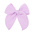 5.4-inch lavender purple jacquard muslin double-layered large bow hair clip - Lavender (16)