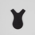 Close-up of black Y-shaped lash lifting tool with fine comb teeth and anti-slip handle - Y Brush / Black