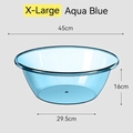 Extra large water blue transparent PET washbasin with 45cm top diameter size details - Extra Large / Aqua
