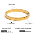 Gouden roestvrijstalen armband met vierkante gesp, afmetingen en hypoallergene eigenschappen - Minimalistische Brede 0,8 cm Stijl (JDB2409007)