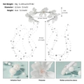 White flower headband with imitation pearl tassels and dimensions for kids' hair styling - White (TS-J3355WHITE)