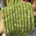 Natural light green abacus beads in translucent fluorite for DIY jewelry making - 27 / 5*8mm (approx. 73 pcs/strand)