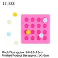Stampo in silicone rosa mini fiori per decorazione torte e ceralacca con 16 cavità - Modello 2 Con 16 Fiori / Rosa