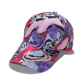Retro abstract colorful graffiti baseball cap with artistic geometric pattern and curved brim - Pink Purple Blue Black Graffiti (C)