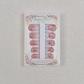 24 Stück Mandel-Kunstnägel mit orangefarbenem Farbverlauf, Goldfolie und Blumenmustern - Rosa Weißer Verlauf Blume Schmetterling (WY-069) / 24 Stück Set