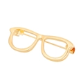 Anello aperto creativo a forma di mini occhiali con finitura dorata lucida - Spilla Occhiali Color Oro (Z-538)