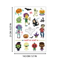 Halloween cartoon tattoo stickers with pumpkins and ghosts, 21x14.5cm waterproof sheet - HW-006 Style