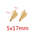 Pendentifs cônes dorés 5x17mm en acier inoxydable pour création de bijoux DIY - Grand Cône-17mm / Or