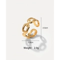 Goldener Edelstahlring im Gliederkettendesign mit offener Größe und 2,0g Gewicht - Klassisches Kettenglied-Design