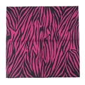 Detail view of the pink and black zebra stripe pattern on a square bandana fabric - Rose Pink Zebra Pattern (C)