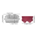 Train engine silicone mold for DIY candles and gypsum crafts with red locomotive finish - Train Carriage - Insert Base / White