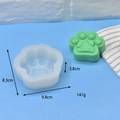 Cat paw silicone mold with pudding dog design for wax and soap 9.8x8.3cm - Cat Paw Cartoon Style (5)