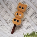 Cute orange cat plush toy in a tanghulu skewer style with unique funny facial expressions - Orange Cat