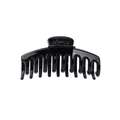 Classic matte black hair claw clip in polished finish for medium to long hair styles - 11cm / Glossy Black / Bulk Packaging