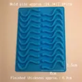 Dettagli dimensionali dello stampo in silicone blu a 20 cavità per caramelle - Blu