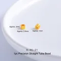 Golden DIY spacer bead with a matte finish, 2mm height and 2.5mm outer diameter - Straight Tube 2.5*2mm (1pc)