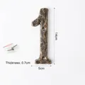 Rustic black gold cast iron house number 1 with screws 14cm tall vintage address sign - Number 1
