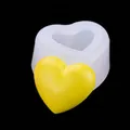 3D Herz Silikonform für Mousse-Kuchen und Seife, Größe ca. 7x7,8x4,4cm für Valentinstag - 3# (7.8*7*4.4cm) / Transparent