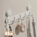 Support à 5 crochets ventouse blanc crème de 440mm pour rangement de serviettes - 5-Hooks / Crème