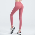Hoch taillierte Yogahose in Altrosa mit Seitentaschen und Push-Up-Effekt für das Gesäß - S / Rosérosa
