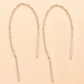 Minimalistische S925 Sterling Silber Durchzieher-Ohrringe in klassischem Silber - S925 Sterling Silber Stil / Ein Paar / Silber