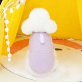 Gilet en peluche violet clair pour animal avec anneau en D en métal pour laisse - S / Violet