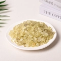 Natural yellow quartz crystal chips in a white ceramic bowl for home decoration - Citrine With Added Color (7-9mm) 100g