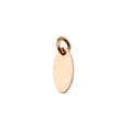Polierter ovaler Edelstahlanhänger in Roségold mit Öse für DIY-Schmuckherstellung - 1,2mm Dicke / Roségold