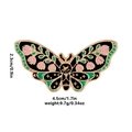 C2392-3 Black Pink Flower Moon Moth