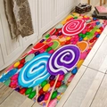 Tappeto da cucina con motivo mondo delle caramelle e lecca-lecca a spirale per la casa - 40x60cm / Mondo delle Caramelle