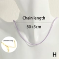 Purple beaded ball chain necklace with golden lobster clasp and adjustable length - 50+5cm / Purple (SET0362-H)