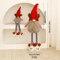 Christmas gnome plush dolls in red and grey with reindeer antlers, 70cm standing height - Combo 1 (Sitting/Standing)