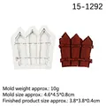 Silicone fence mold and brown resin finished product for DIY baking and crafting - Lattice Style / Gray