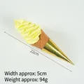 Artificial yellow ice cream cone model 22cm display prop for shop window decoration - Light Yellow