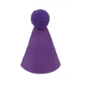 Detail eines lila Filzhutes mit Pompon für Haustier-Geburtstagsparty-Kostüme - Lila Hut