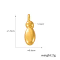 Minimalist 18K gold plated copper balloon pendant with matte finish and 2g weight - Letter I (D79-I)