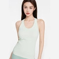 Geripptes minzgrünes Yoga-Sport-Bustier mit breiten Trägern und hoher Elastizität - S (Größe 4 / 42.5-50kg) / Minzgrün