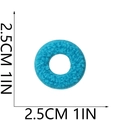 Detail showing 2.5cm blue chenille embroidery patch dimensions on a white background - Letter-O