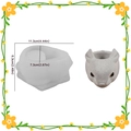 Squirrel shaped silicone mold for resin or concrete flower pots with dimensions - Rabbit Candle Holder / White