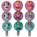 Cute cartoon animal stamps in pink, purple, and blue featuring cats and rabbits - Three Pieces / New Style Bagged