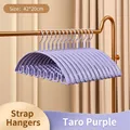 Appendiabiti per canotta viola taro a forma di onda con rivestimento antiscivolo e gancio in metallo - 5 Pezzi / Viola Taro