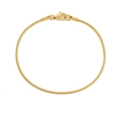 Minimalist stainless steel round snake chain bracelet with elegant gold-plated finish - 1.5mm x 18cm / Gold