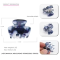 Mini acetate hair claw clip in blue-purple tortoiseshell pattern for elegant hair styling - Blue