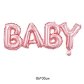 Pink BABY foil balloon for girl baby shower or birthday party decor 86x30cm - Joint BABY / Pink