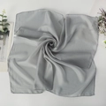 Square grey chiffon scarf in solid color, light and transparent for dance and styling - Gray