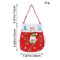 Bolsa de regalo navideña con muñeco de nieve en tela roja y blanca, 25cm de alto con lazo dorado - Estilo Muñeco de Nieve Rojo